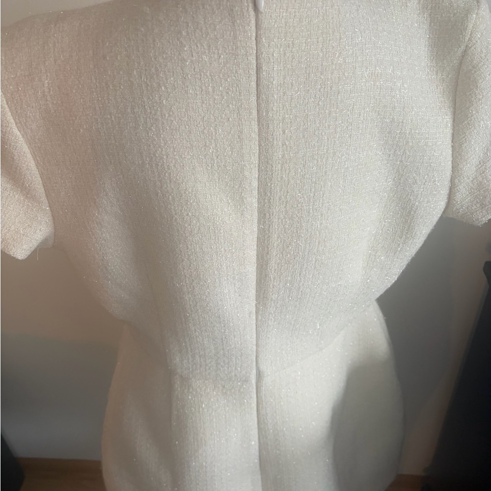 NADINE MERABI Elegant Cream Mini Dress - Picture 6 of 12